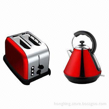 Breakfast Makers with Stainless Steel Kettle Toaster, 900W Power